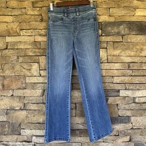 Spanx Shape EveryWear Flare High Rise Stretch Jeans Vintage Indigo Blue Size S
